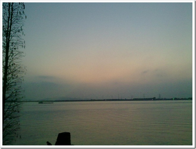 大涌西江夕阳