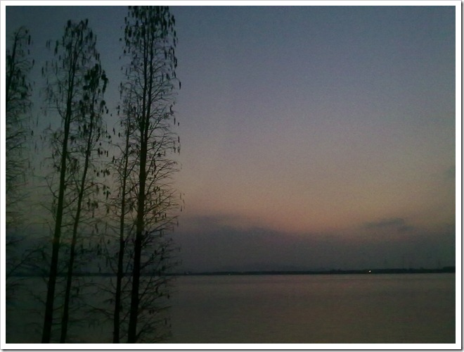 大涌西江夕阳
